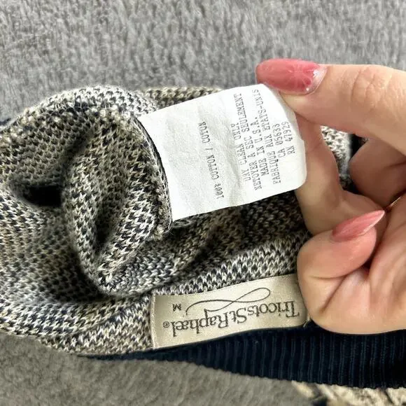 Tricots St Raphael Sweater Mens Medium Geometric Patterned Vintage Made in USA - Picture 9 of 9